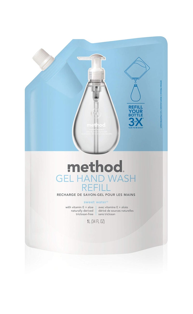 Method Gel Hand Soap Refill, Sweet Water, 34 oz, 1 pack, Packaging May Vary - Image 1